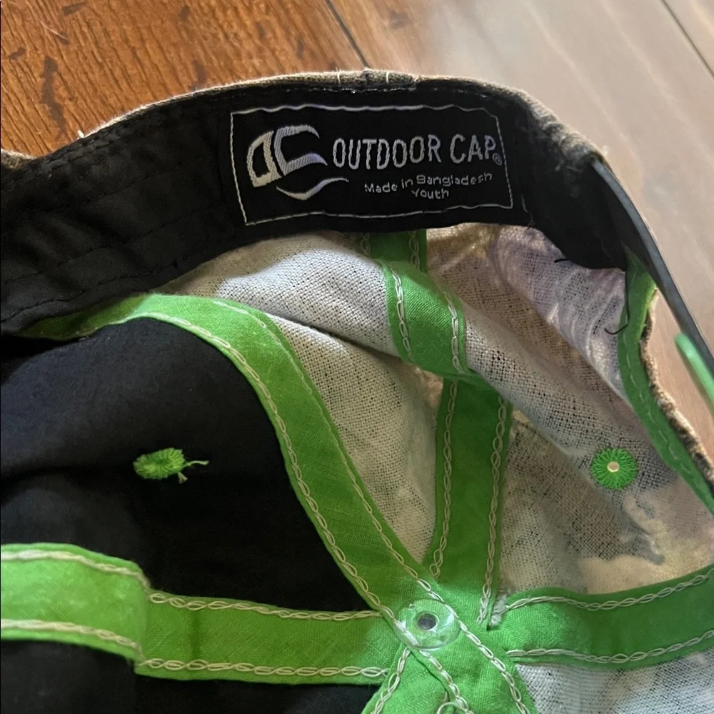 Kids Camo Hat with Green Highlights